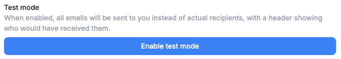 Test mode